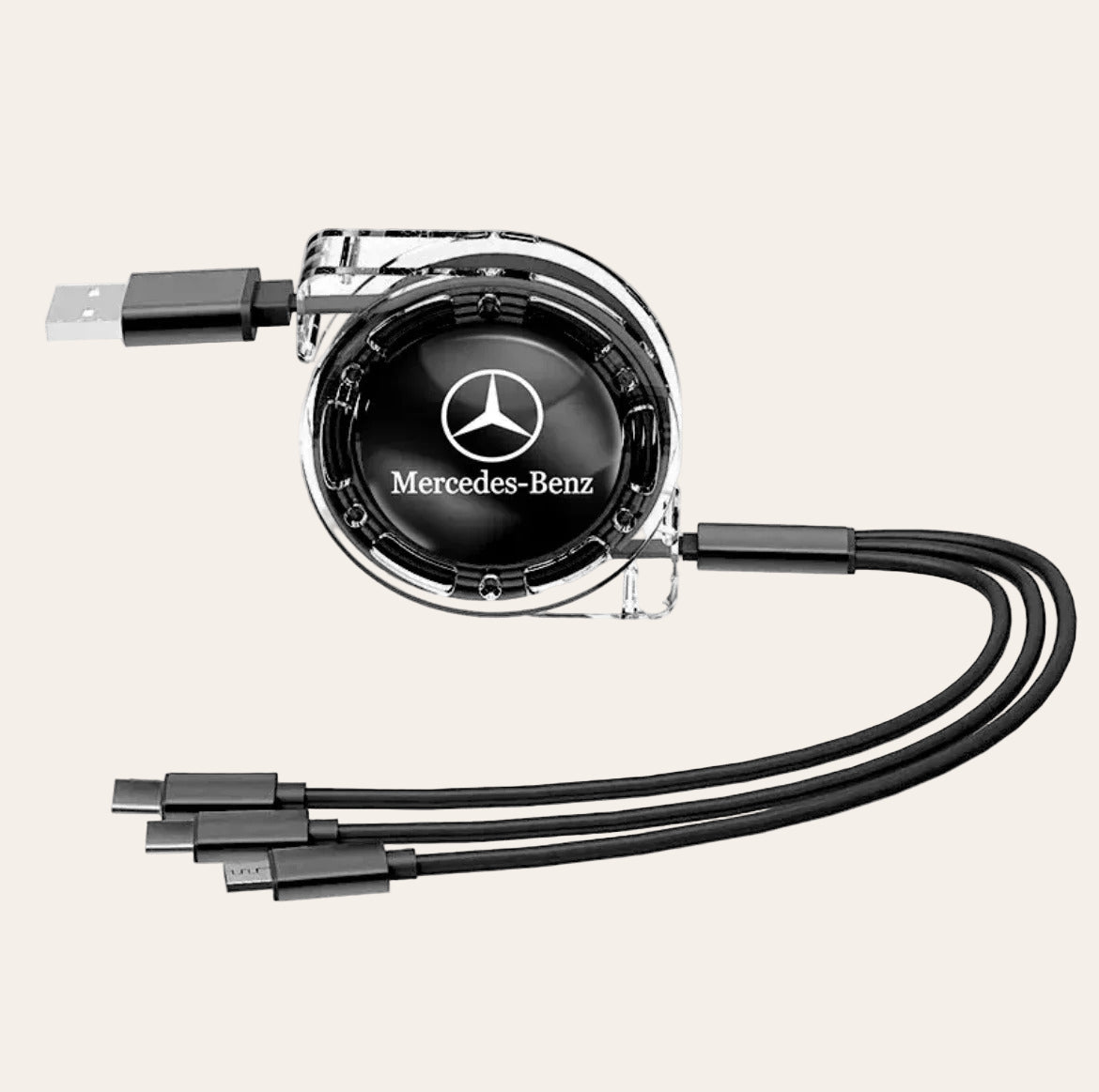 3 in 1 Car Interior Quick Charger USB Data Cable